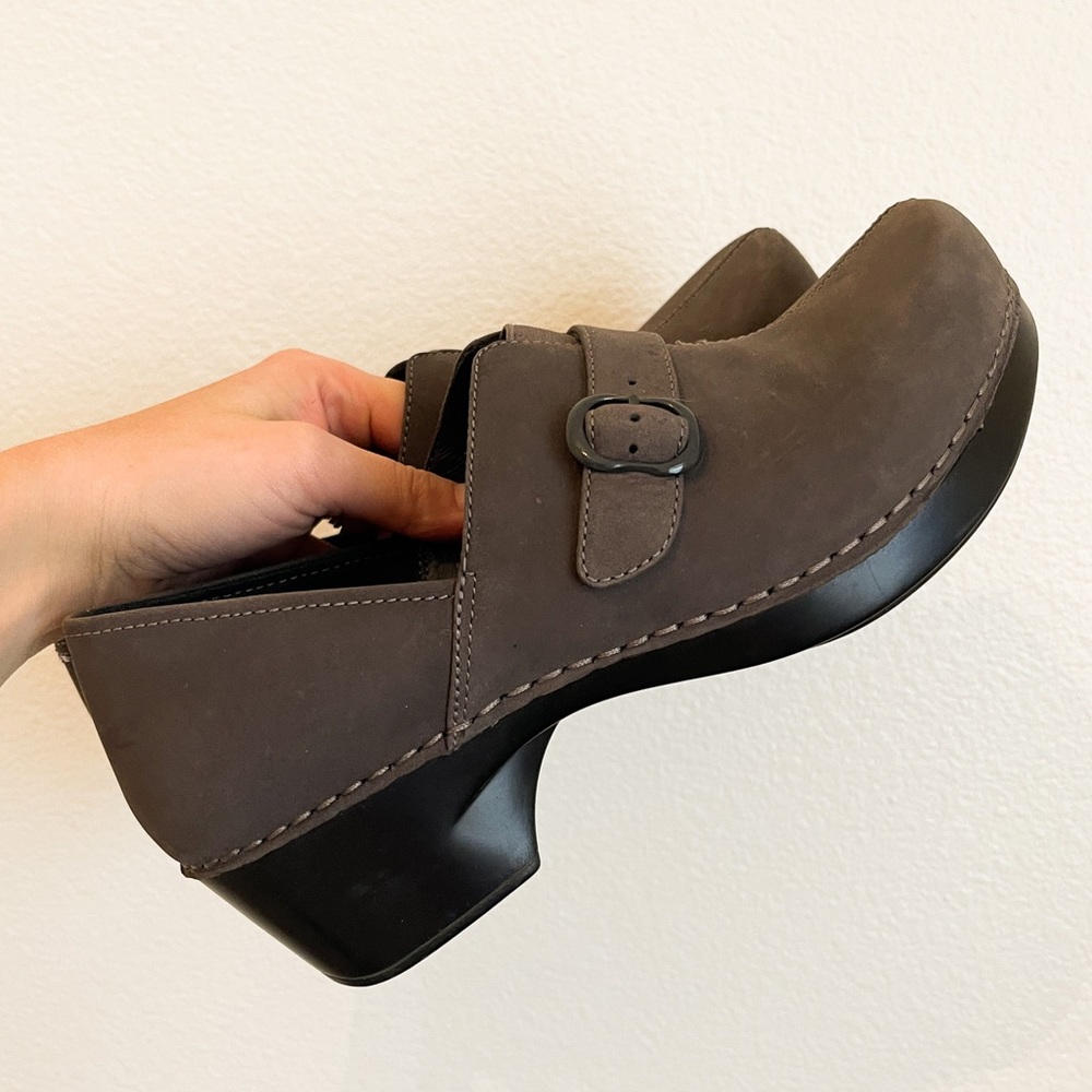 Dansko Buckle Clogs Gray